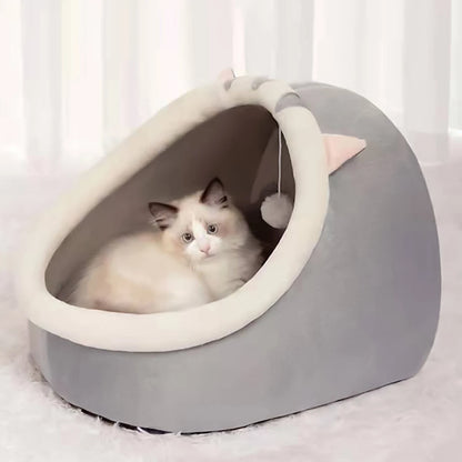 1PC Warm Winter Four Seasons Universal Semi-Closed Cute Comfortable Cat Nest Bed Warm Pet Nest