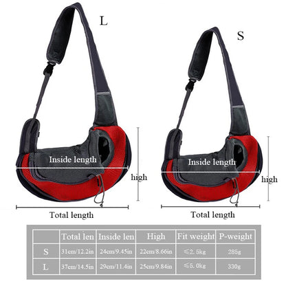 Popular pet backpack pet crossbody bag portable thickened material comfortable and breathable cat and dog pet supplies